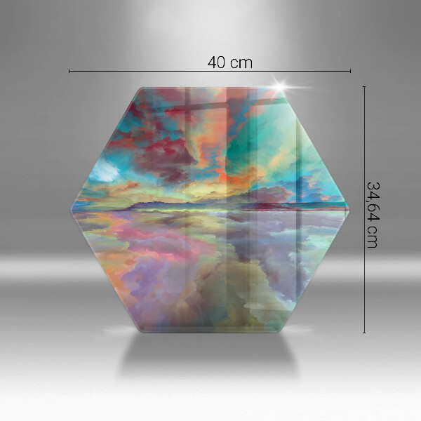 Tabla de cortar de vidrio Cielo colorido