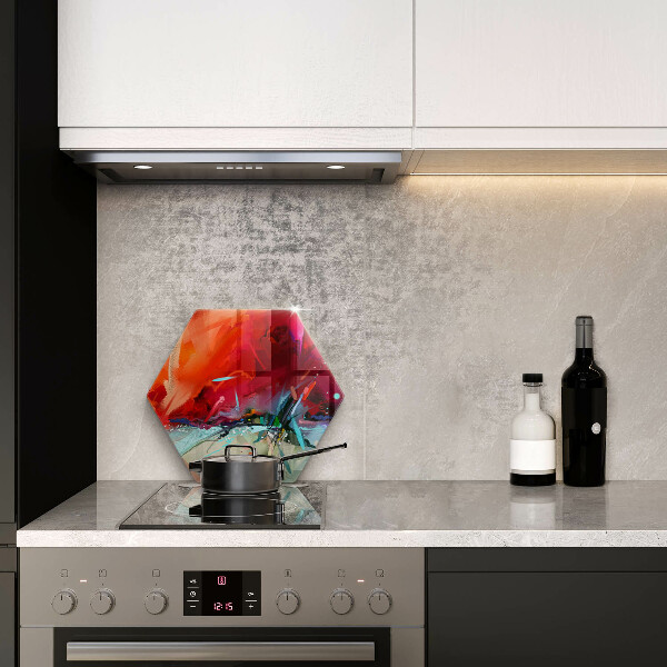 Tabla de cortar de vidrio Abstracción pintada