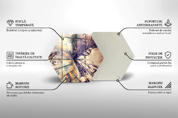 Tabla de cortar de vidrio Composición moderna