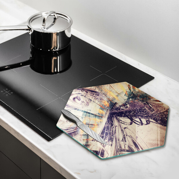 Tabla de cortar de vidrio Composición moderna