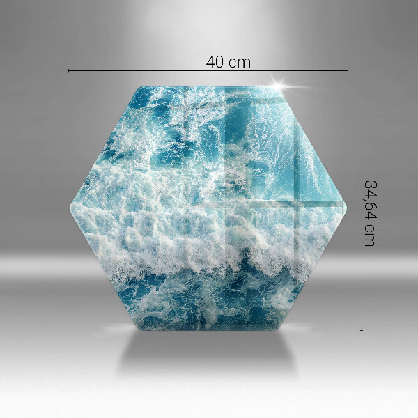 Tabla de cortar de vidrio Olas de agua de mar