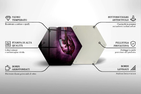 Tabla de cortar de vidrio Una copa de vino