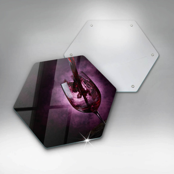 Tabla de cortar de vidrio Una copa de vino