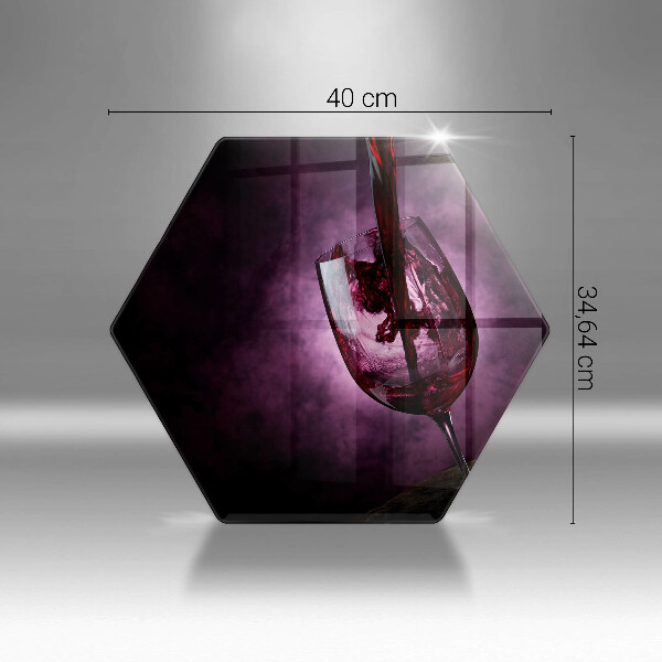 Tabla de cortar de vidrio Una copa de vino