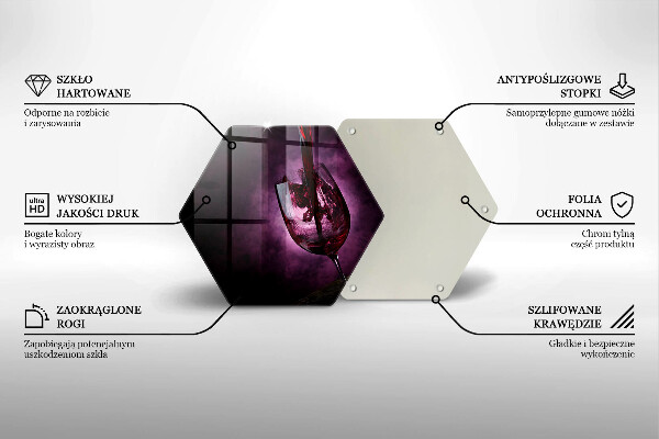 Tabla de cortar de vidrio Una copa de vino