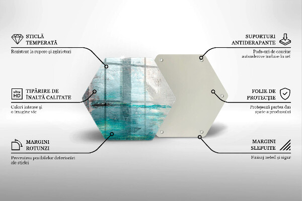 Tabla de cortar de vidrio Fondo de abstracción de pintura