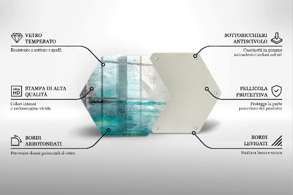 Tabla de cortar de vidrio Fondo de abstracción de pintura