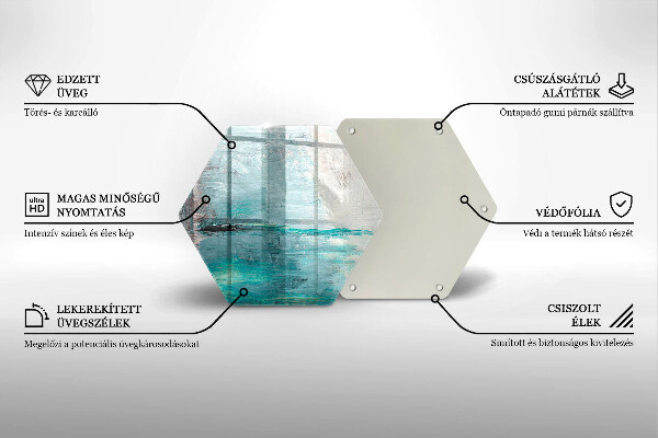 Tabla de cortar de vidrio Fondo de abstracción de pintura