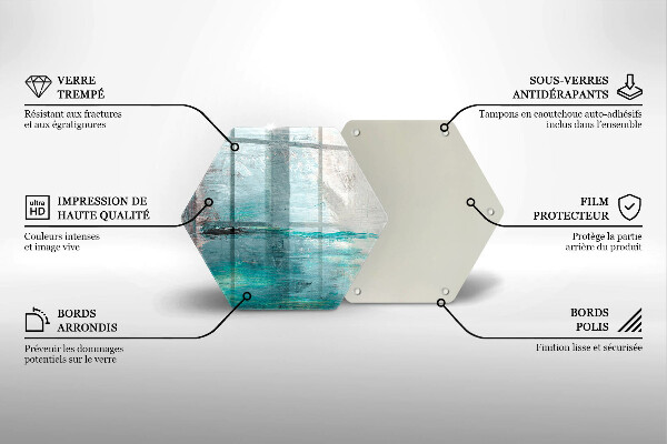 Tabla de cortar de vidrio Fondo de abstracción de pintura