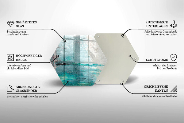 Tabla de cortar de vidrio Fondo de abstracción de pintura