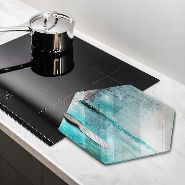 Tabla de cortar de vidrio Fondo de abstracción de pintura