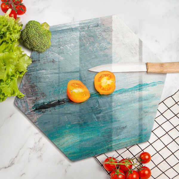 Tabla de cortar de vidrio Fondo de abstracción de pintura