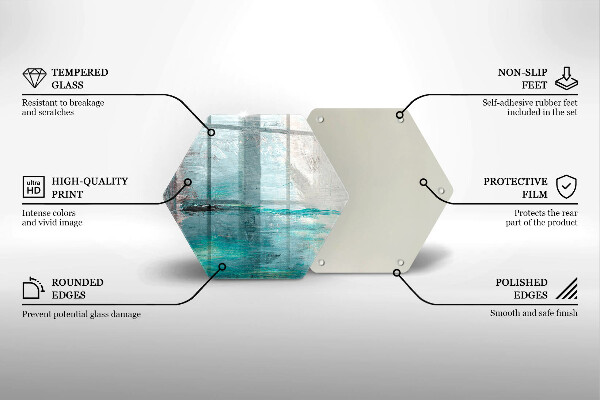 Tabla de cortar de vidrio Fondo de abstracción de pintura