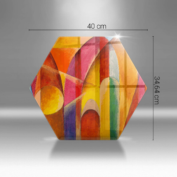 Tabla de cortar de vidrio Abstracción colorida