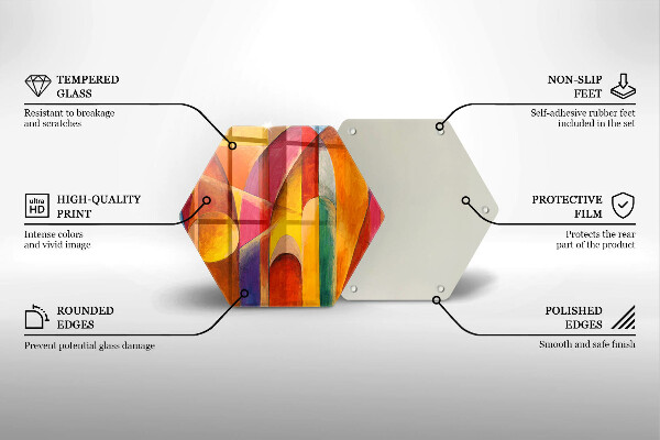 Tabla de cortar de vidrio Abstracción colorida