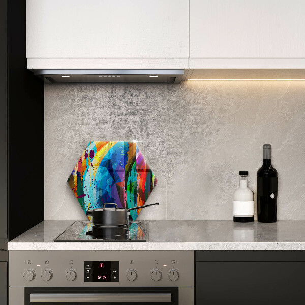 Tabla de cortar de vidrio Manchas de pintura coloridas