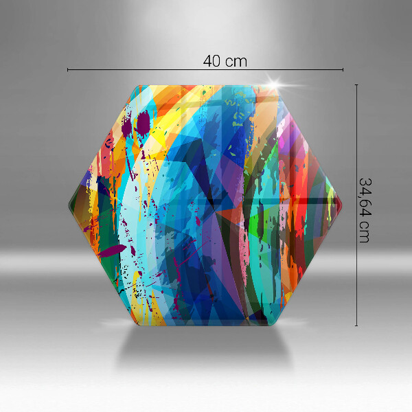 Tabla de cortar de vidrio Manchas de pintura coloridas