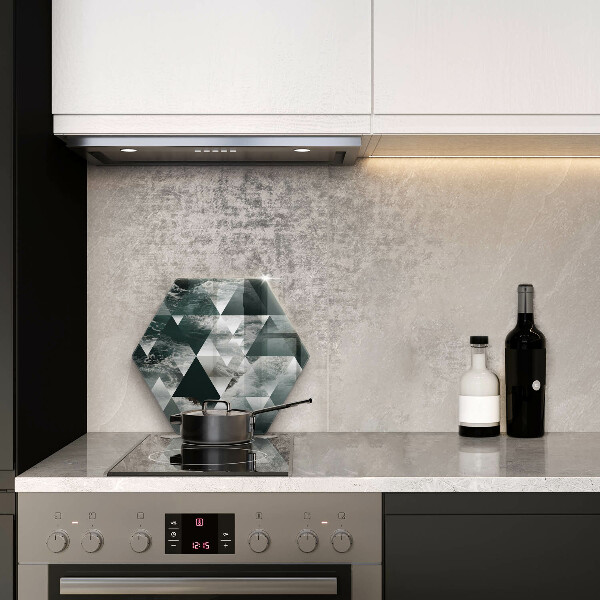 Tabla de cortar de vidrio Triángulos y agua