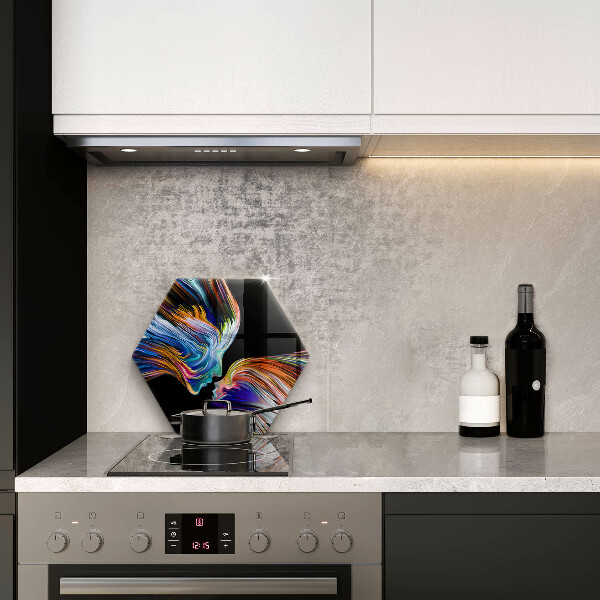 Tabla de cortar de vidrio Abstracción de beso