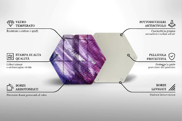 Tabla de cortar de vidrio Abstracción de pintura