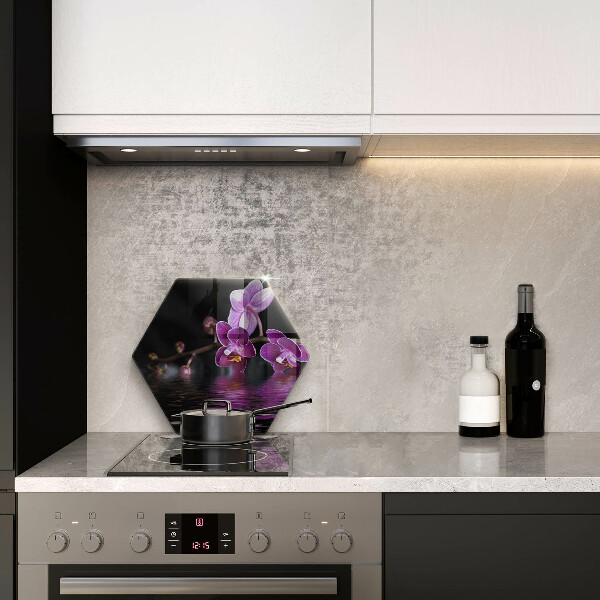 Tabla de cortar de vidrio Agua zen de orquídeas