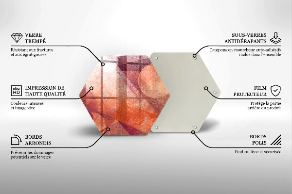 Tabla de cortar de vidrio Arte abstracto