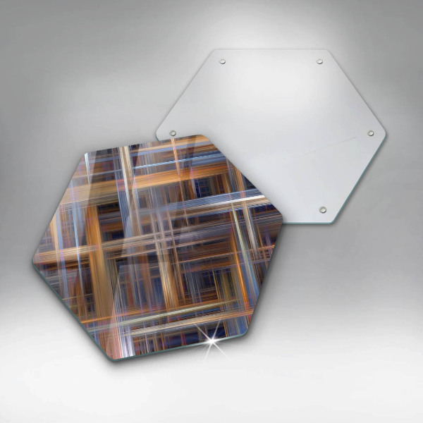 Tabla de cortar de vidrio Líneas de pintura abstractas