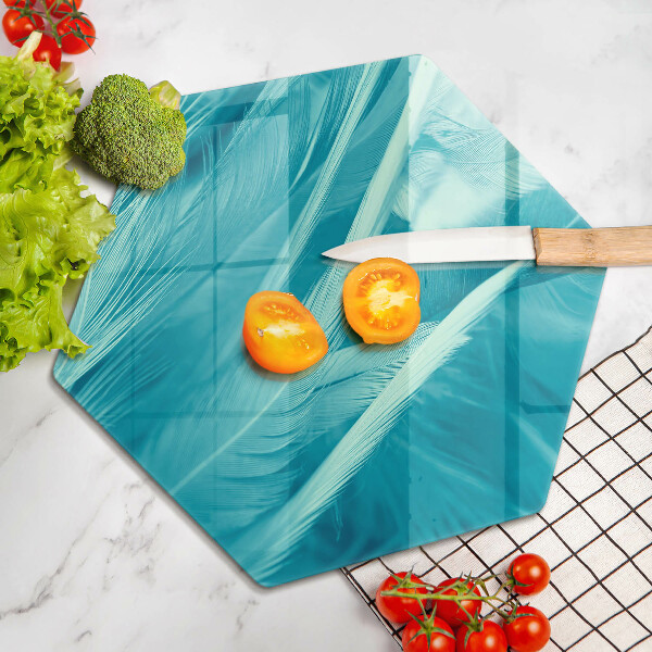 Tabla de cortar de vidrio Plumas delicadas