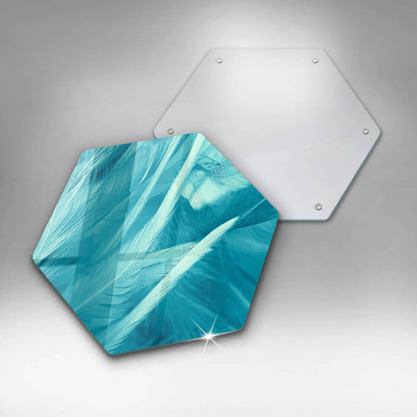 Tabla de cortar de vidrio Plumas delicadas