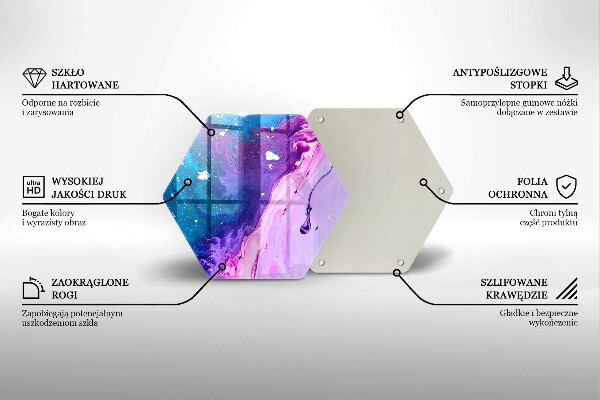 Tabla de cortar de vidrio Tintas de abstracción