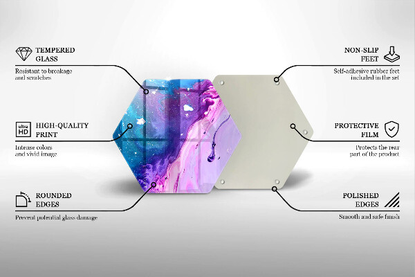 Tabla de cortar de vidrio Tintas de abstracción