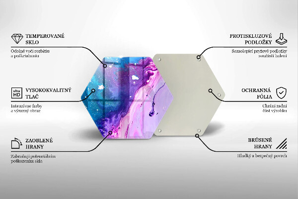 Tabla de cortar de vidrio Tintas de abstracción