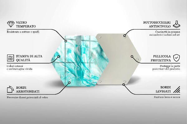 Tabla de cortar de vidrio Pinturas de abstraccion