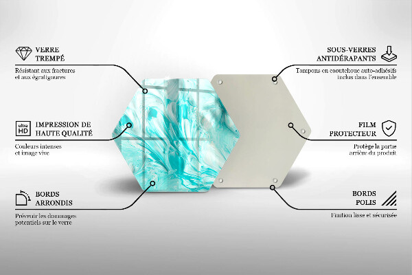 Tabla de cortar de vidrio Pinturas de abstraccion