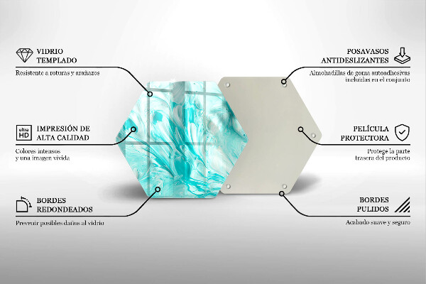 Tabla de cortar de vidrio Pinturas de abstraccion