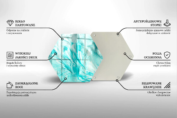 Tabla de cortar de vidrio Pinturas de abstraccion