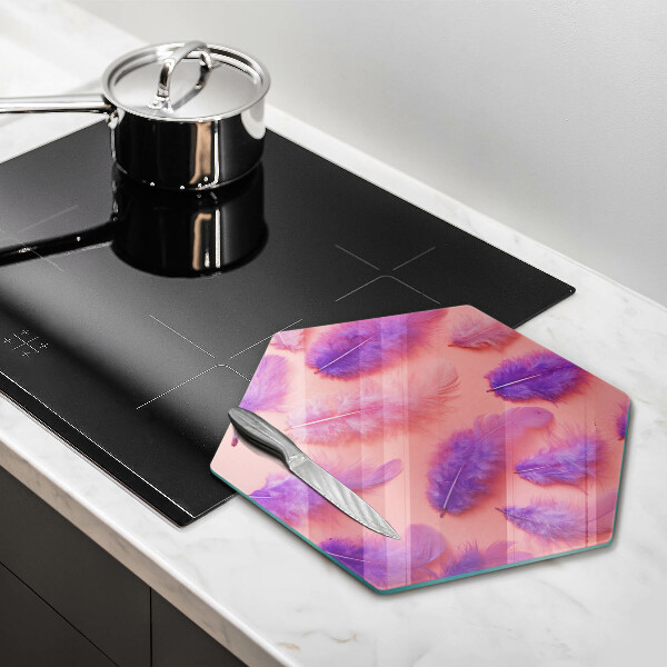 Tabla de cortar de vidrio Plumas esponjosas