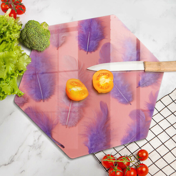 Tabla de cortar de vidrio Plumas esponjosas