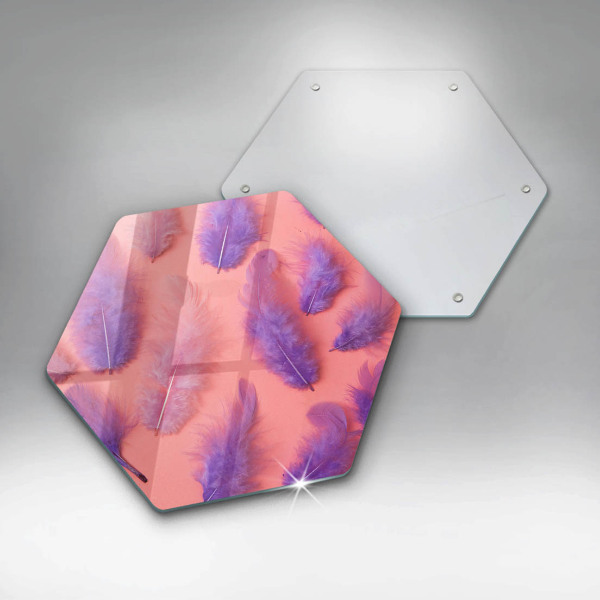 Tabla de cortar de vidrio Plumas esponjosas