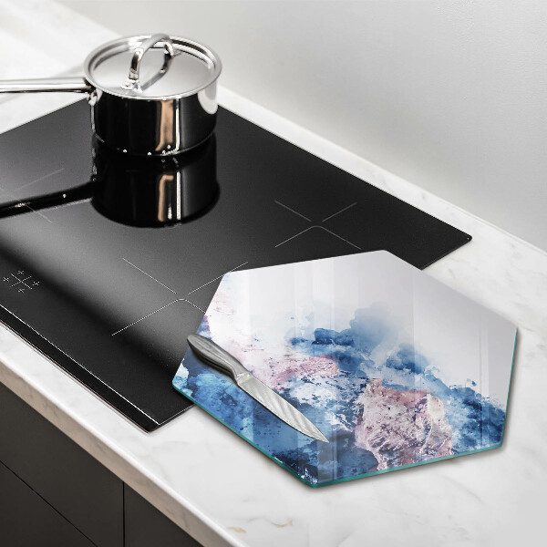 Tabla de cortar de vidrio Montañas pintadas abstractas