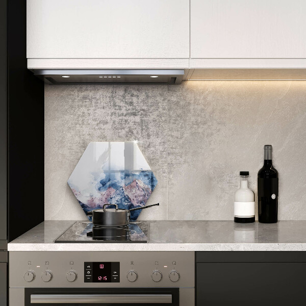 Tabla de cortar de vidrio Montañas pintadas abstractas