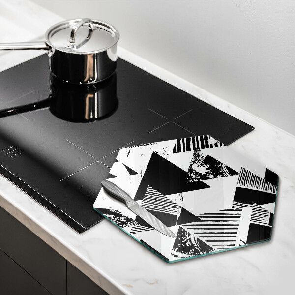 Tabla de cortar de vidrio Triángulos geométricos