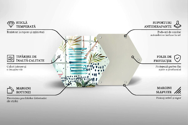 Tabla de cortar de vidrio Ilustraciones de vacaciones
