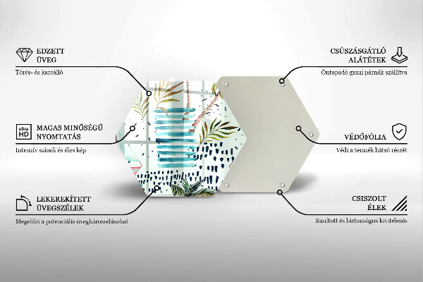 Tabla de cortar de vidrio Ilustraciones de vacaciones