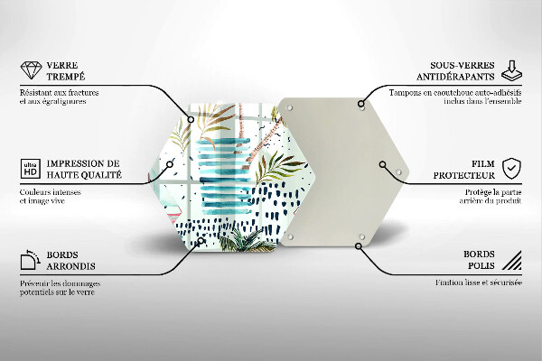 Tabla de cortar de vidrio Ilustraciones de vacaciones