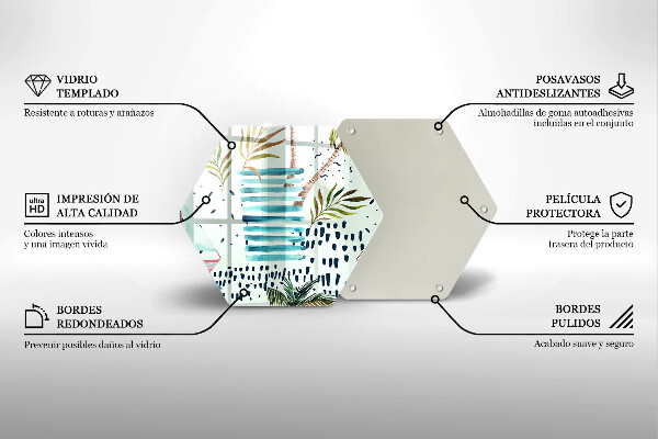 Tabla de cortar de vidrio Ilustraciones de vacaciones