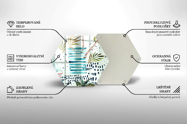 Tabla de cortar de vidrio Ilustraciones de vacaciones