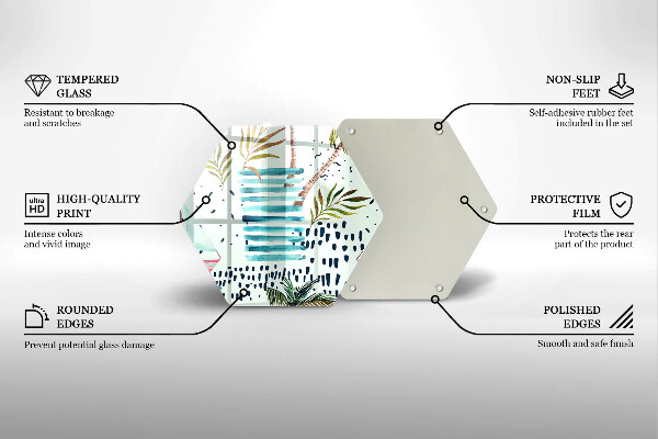 Tabla de cortar de vidrio Ilustraciones de vacaciones