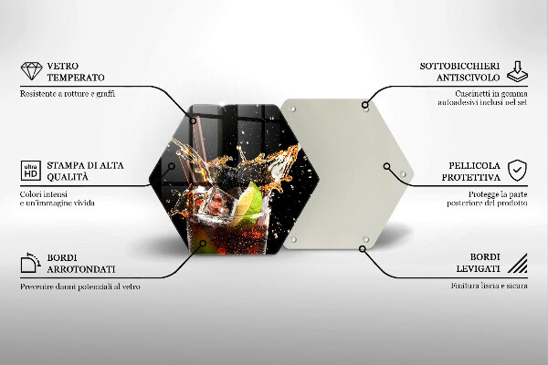 Tabla de cortar de vidrio Beber con hielo