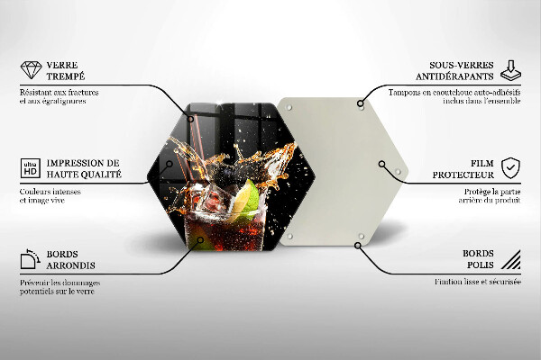 Tabla de cortar de vidrio Beber con hielo